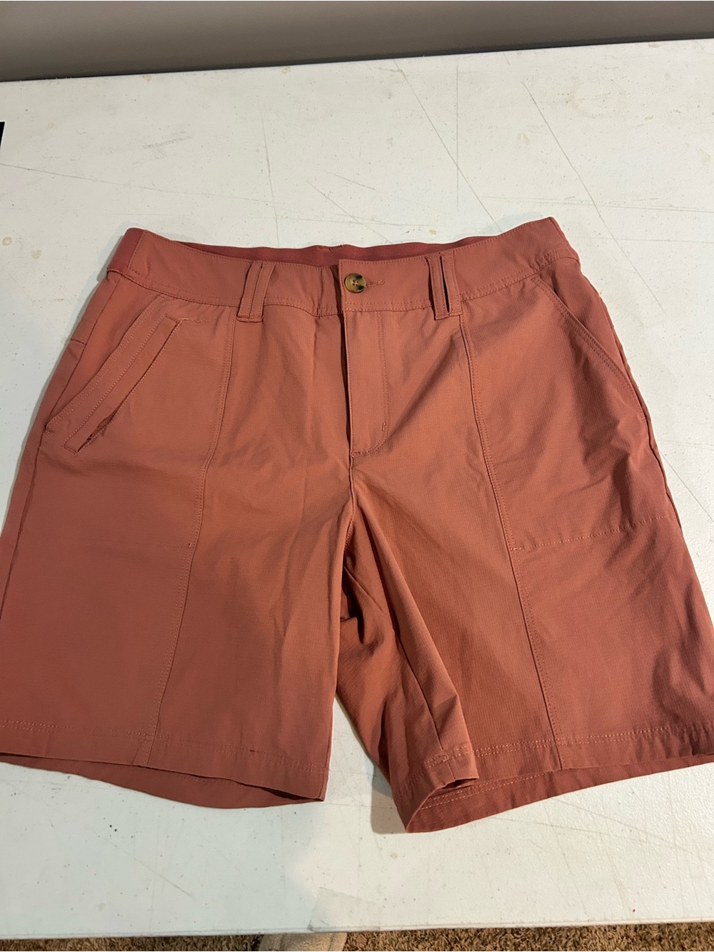 Gerry Weber Men's Terracotta Flat Front Shorts